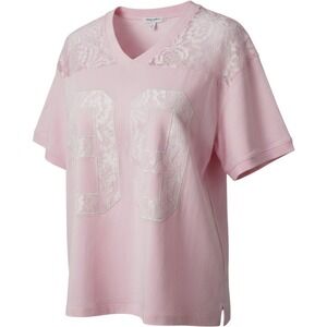 Grayson Threads Lace Jersey Tee Womens L Pink 89 NWT